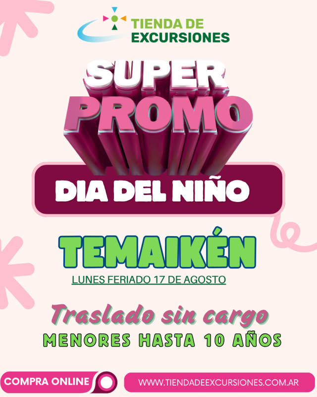 Dia Completo Temaikén - Promo Día Del Niño